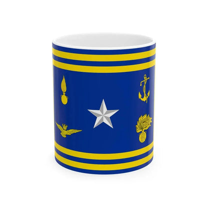 Flag of the Italian Defence minister (Italy) White Coffee Mug 11oz - Go Mug Yourself