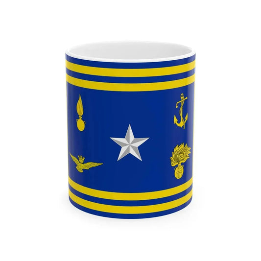Flag of the Italian Defence minister (Italy) White Coffee Mug 11oz - Go Mug Yourself