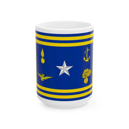 Flag of the Italian Defence minister (Italy) White Coffee Mug 15oz - Go Mug Yourself