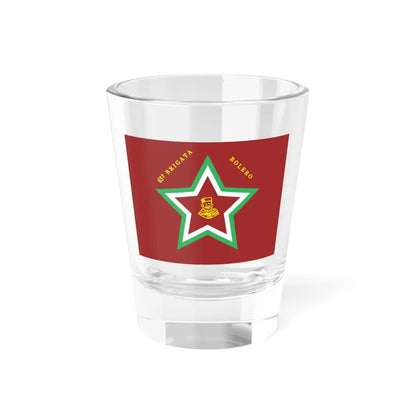 Flag of the Italian Partisan 63rd Brigade (Italy) Shot Glass 1.5oz 1.5oz - Go Mug Yourself