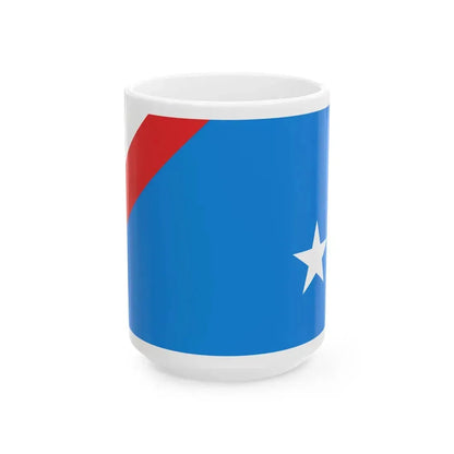 Flag of the Italian Partisan Republic of Ossola (Italy) White Coffee Mug 15oz - Go Mug Yourself