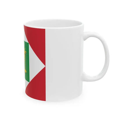 Flag of the Italian Republic Napoleonic with coat of arms (Italy) White Coffee Mug - Go Mug Yourself