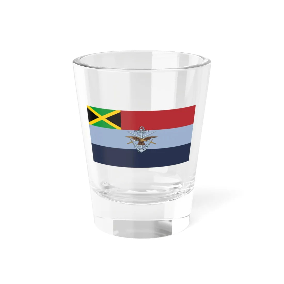 Flag of the Jamaica Defence Force 2020 (Jamaica) Shot Glass 1.5oz 1.5oz - Go Mug Yourself