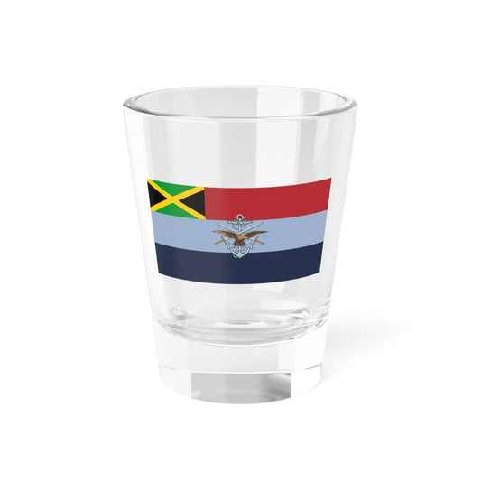 Flag of the Jamaica Defence Force 2020 (Jamaica) Shot Glass 1.5oz 1.5oz - Go Mug Yourself