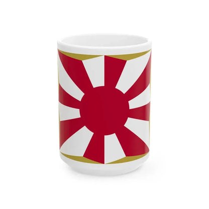 Flag of the Japan Self-Defense Forces (Japan) White Coffee Mug 15oz - Go Mug Yourself