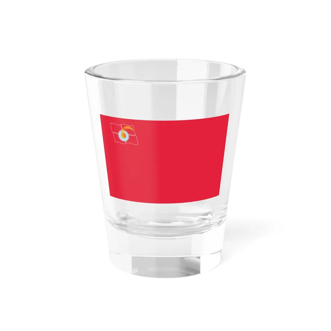 Flag of the Japanese Communist Party (Japan) Shot Glass 1.5oz 1.5oz - Go Mug Yourself