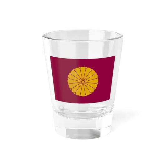 Flag of the Japanese Emperor Emeritus (Japan) (Coat of Arms) Shot Glass 1.5oz 1.5oz - Go Mug Yourself