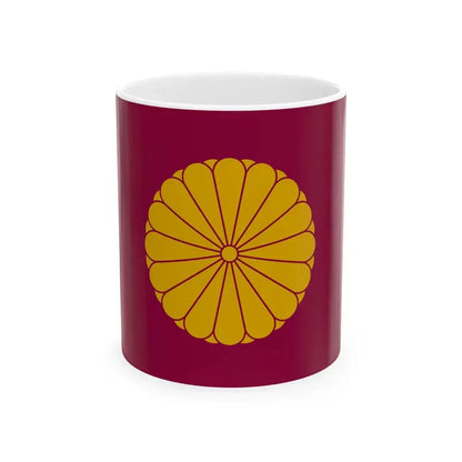 Flag of the Japanese Emperor Emeritus (Japan) White Coffee Mug 11oz - Go Mug Yourself