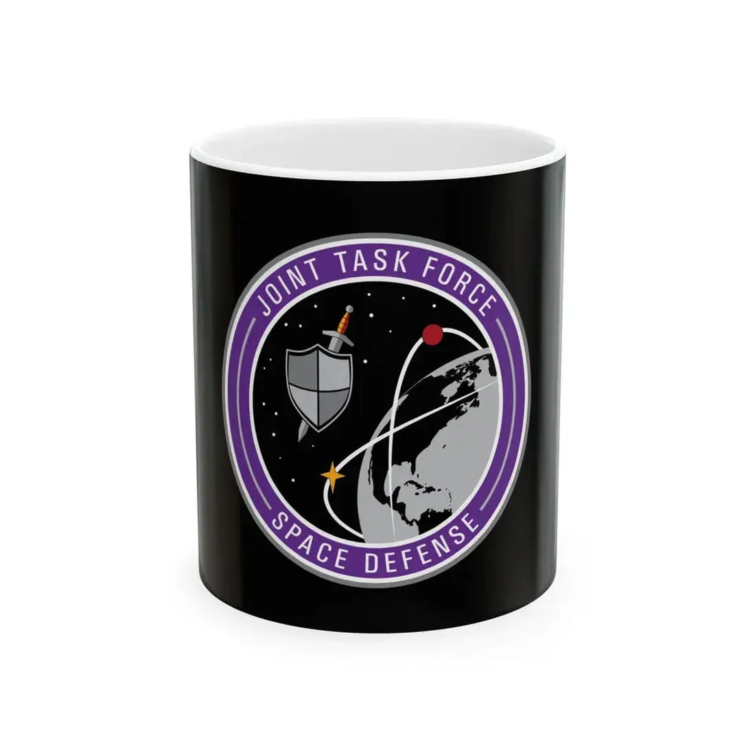 Flag of the Joint Task ForceSpace Defense (United States) White Coffee Mug 11oz - Go Mug Yourself