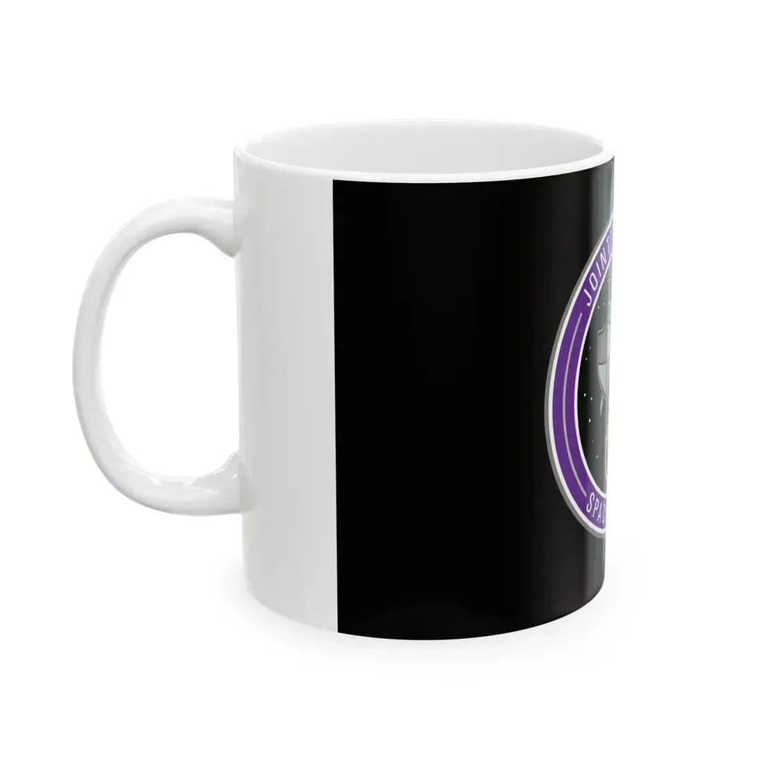 Flag of the Joint Task ForceSpace Defense (United States) White Coffee Mug - Go Mug Yourself