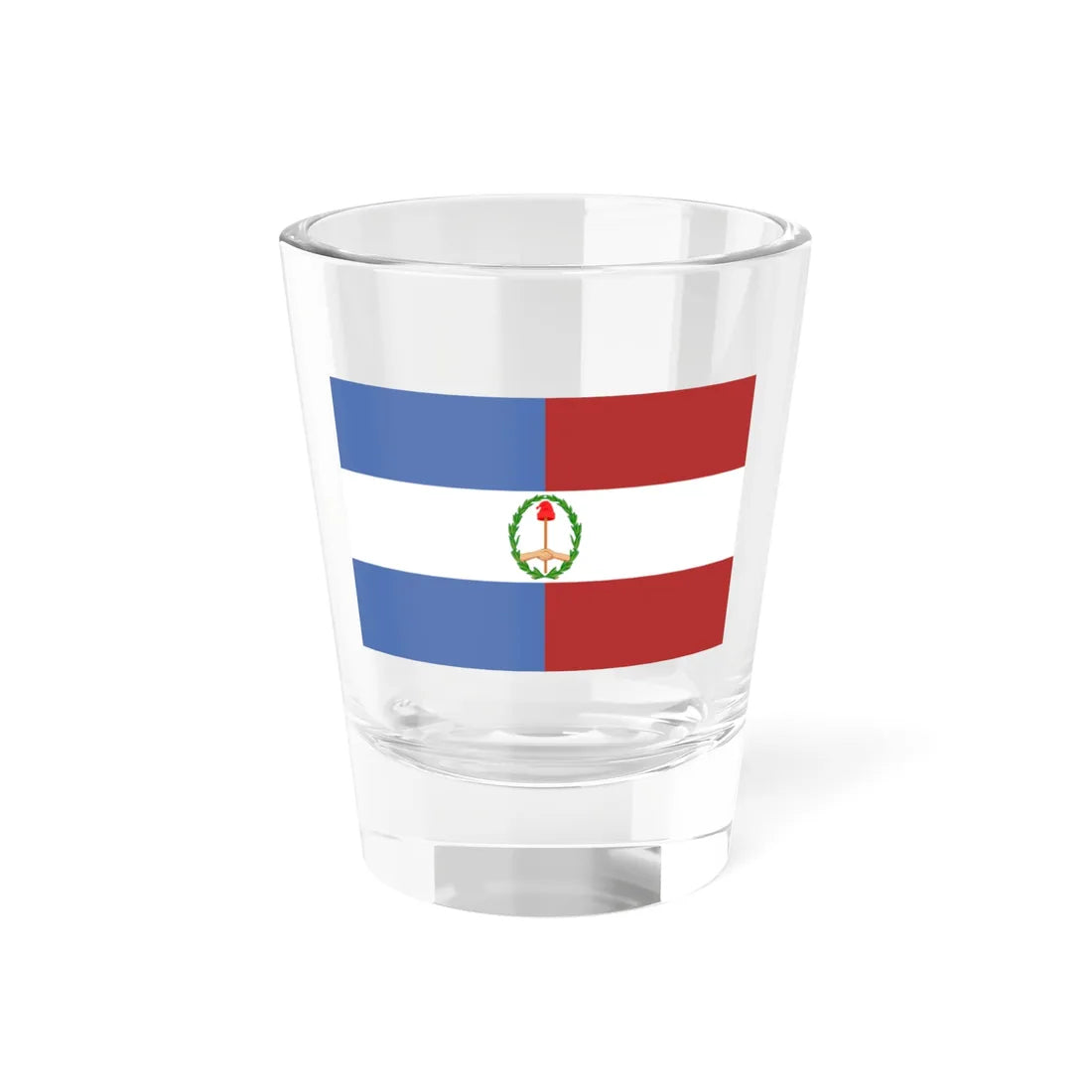 Flag of the Jordanist rebellion 1870s (Argentina) Shot Glass 1.5oz 1.5oz - Go Mug Yourself