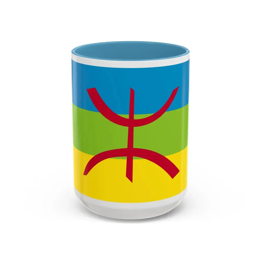 Flag of The Kabyle people Berber flag - Accent Coffee Mug 15oz Light Blue - Go Mug Yourself
