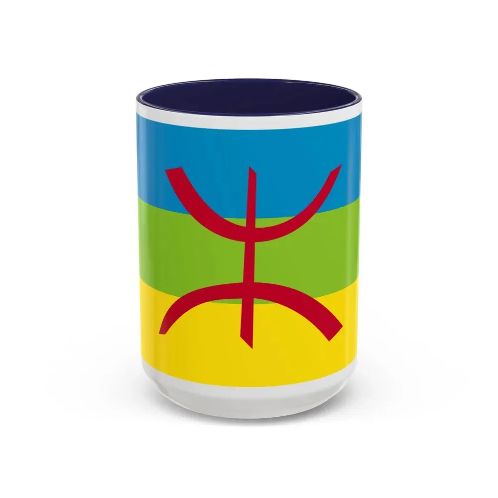 Flag of The Kabyle people Berber flag - Accent Coffee Mug 15oz Navy - Go Mug Yourself
