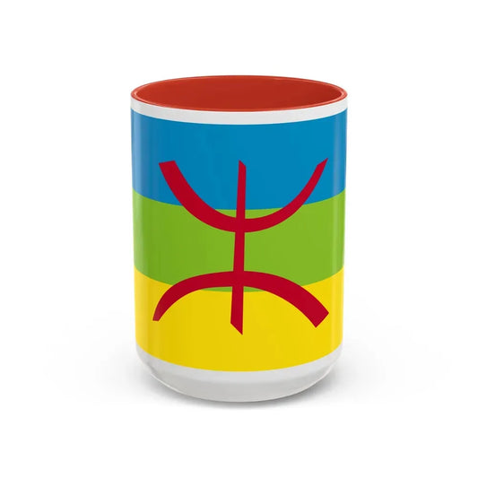 Flag of The Kabyle people Berber flag - Accent Coffee Mug 15oz Red - Go Mug Yourself
