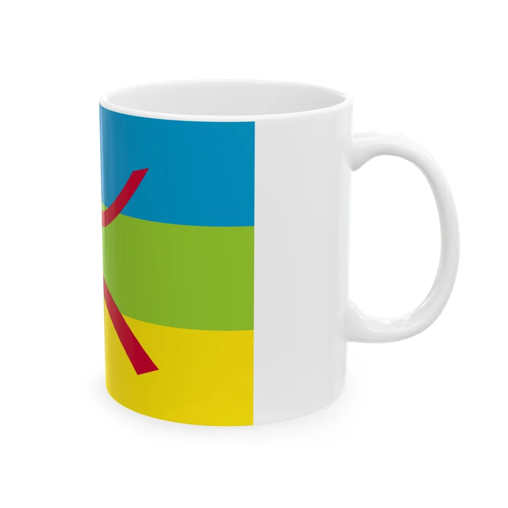 Flag of The Kabyle people Berber flag - White Coffee Mug-Go Mug Yourself