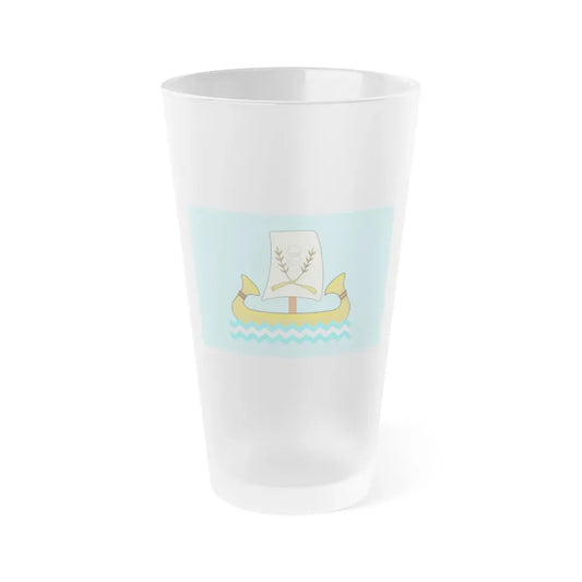 Flag of the Kafr el Sheikh Governorate Egypt - Frosted Pint Glass 16oz 16oz Frosted - Go Mug Yourself