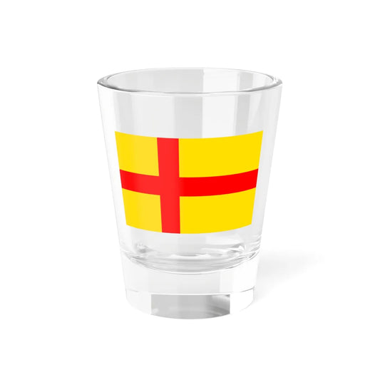 Flag of the Kalmar Union (Denmark) Shot Glass 1.5oz 1.5oz - Go Mug Yourself