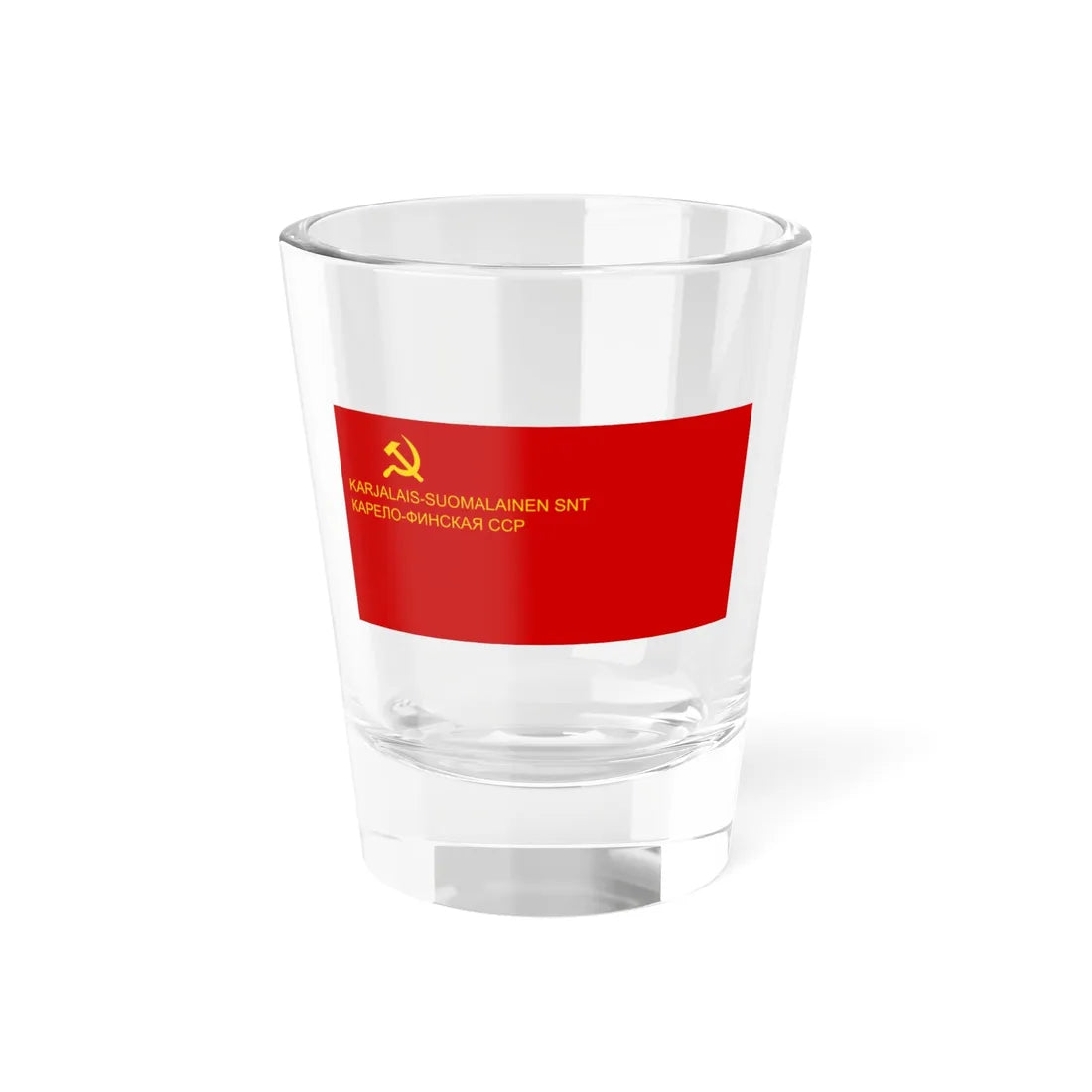 Flag of the Karelo-Finnish Soviet Socialist Republic 1940-1953 (Soviet Union) Shot Glass 1.5oz 1.5oz - Go Mug Yourself