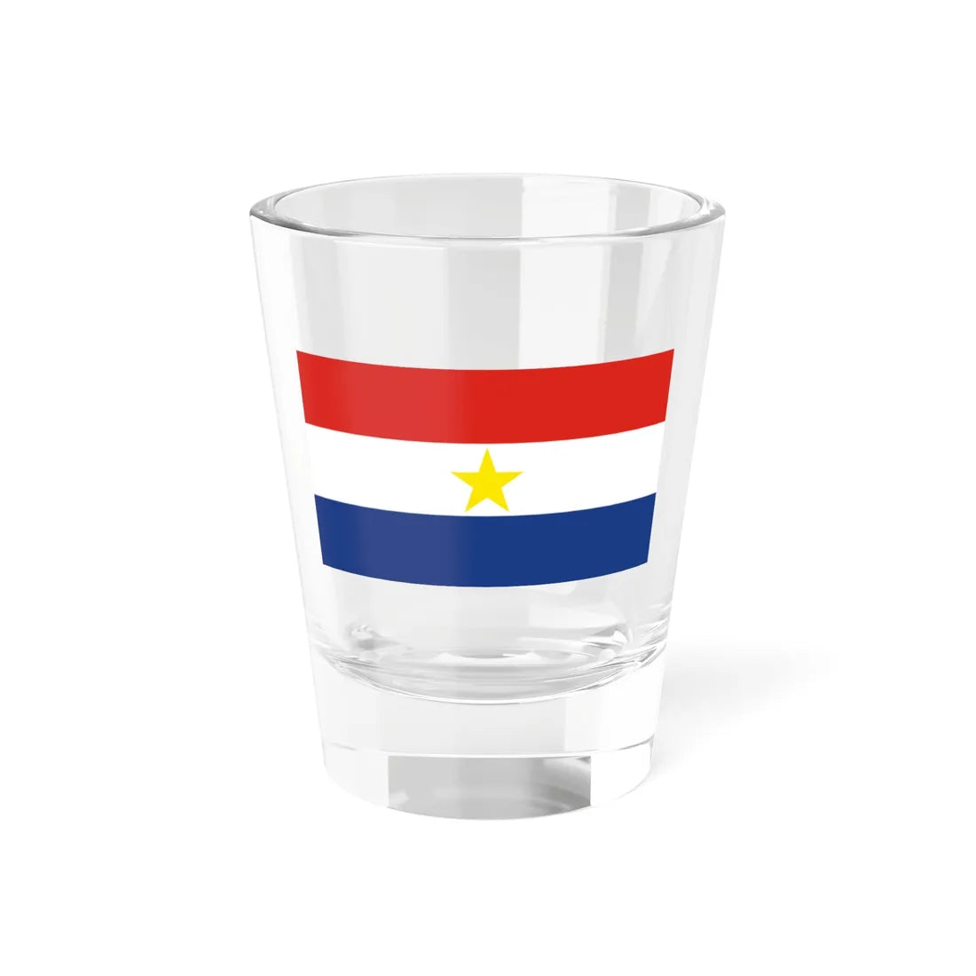 Flag of the Karen National Defence Organisation (Myanmar) Shot Glass 1.5oz 1.5oz - Go Mug Yourself