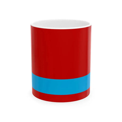 Flag of the Kazakh Soviet Socialist Republic 1953-1991 Flag of Kazakhstan 19911992 2-3 reverse (Kazakhstan) White Coffee Mug 11oz - Go Mug Yourself