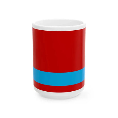 Flag of the Kazakh Soviet Socialist Republic 1953-1991 Flag of Kazakhstan 19911992 2-3 reverse (Kazakhstan) White Coffee Mug 15oz - Go Mug Yourself
