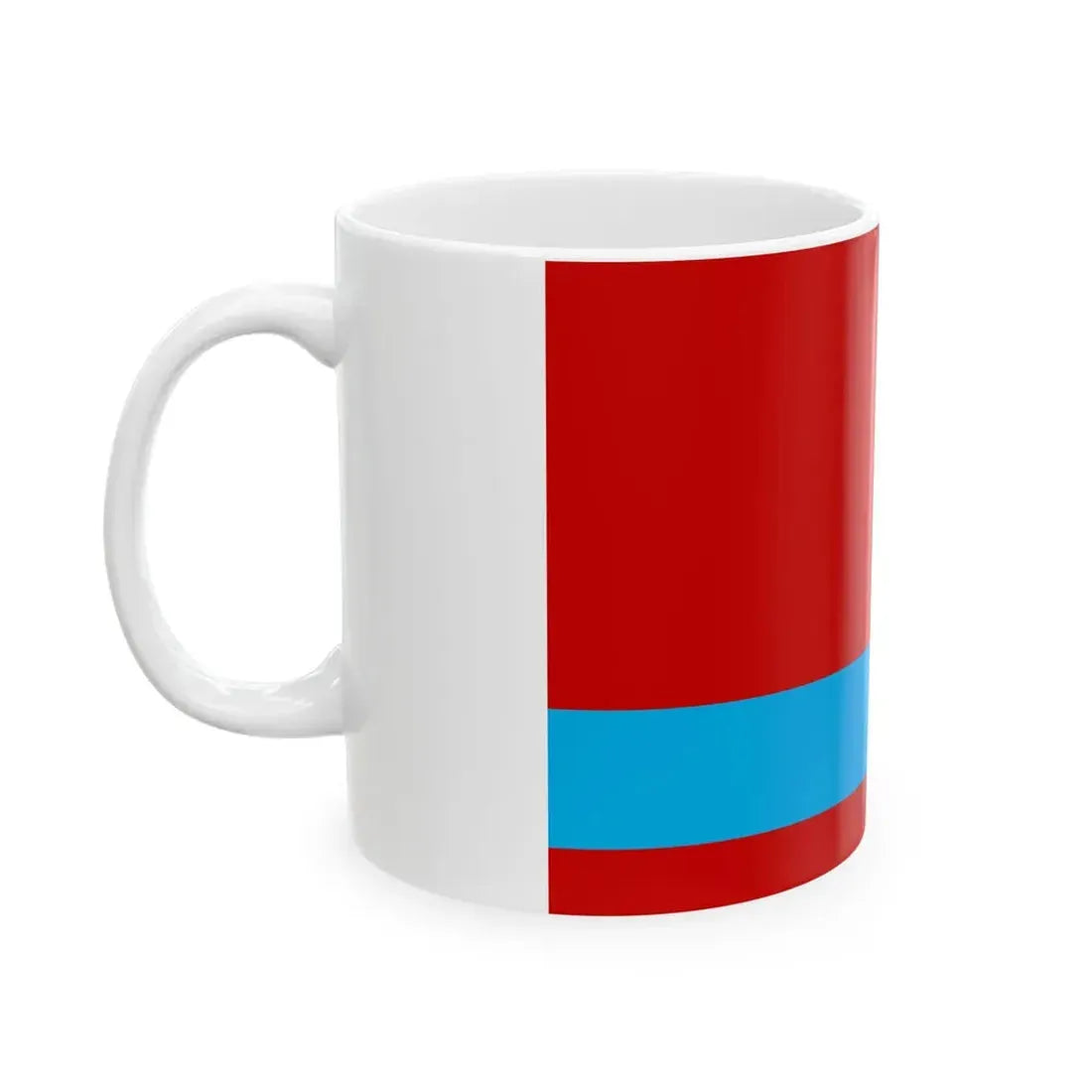 Flag of the Kazakh Soviet Socialist Republic 1953-1991 Flag of Kazakhstan 19911992 2-3 reverse (Kazakhstan) White Coffee Mug - Go Mug Yourself