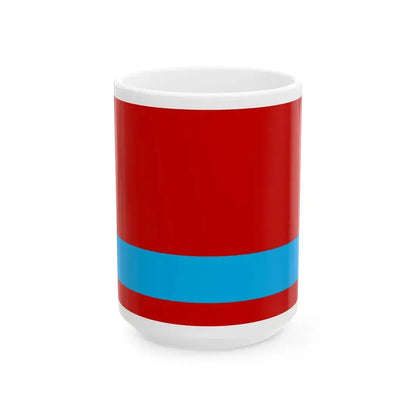 Flag of the Kazakh Soviet Socialist Republic 1953-1991 Flag of Kazakhstan 19911992 reverse (Kazakhstan) White Coffee Mug 15oz - Go Mug Yourself