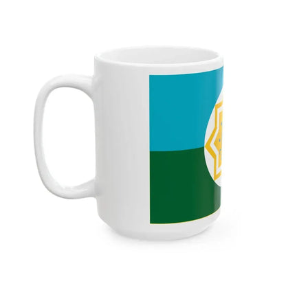 Flag of the Kazakhstan Customs Bureau (Kazakhstan) White Coffee Mug - Go Mug Yourself