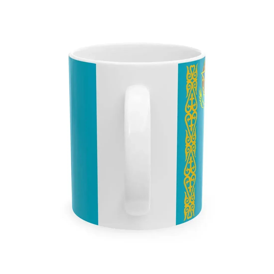 Flag of the Kazakhstan Internal Troops (Kazakhstan) White Coffee Mug - Go Mug Yourself