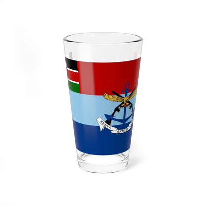 Flag of the Kenya Defence Forces (Kenya) Pint Glass 16oz 16oz - Go Mug Yourself