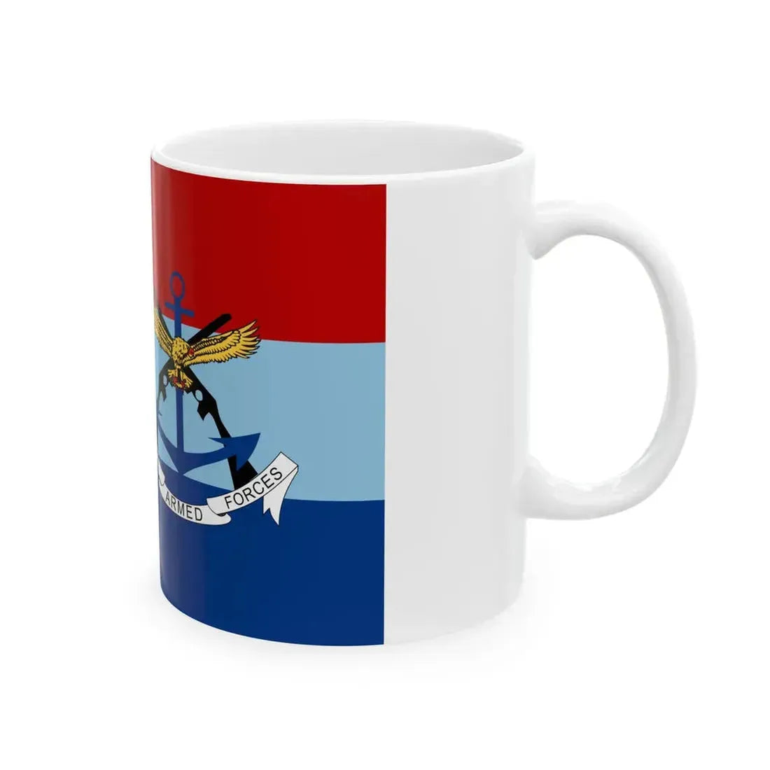 Flag of the Kenya Defence Forces (Kenya) White Coffee Mug - Go Mug Yourself
