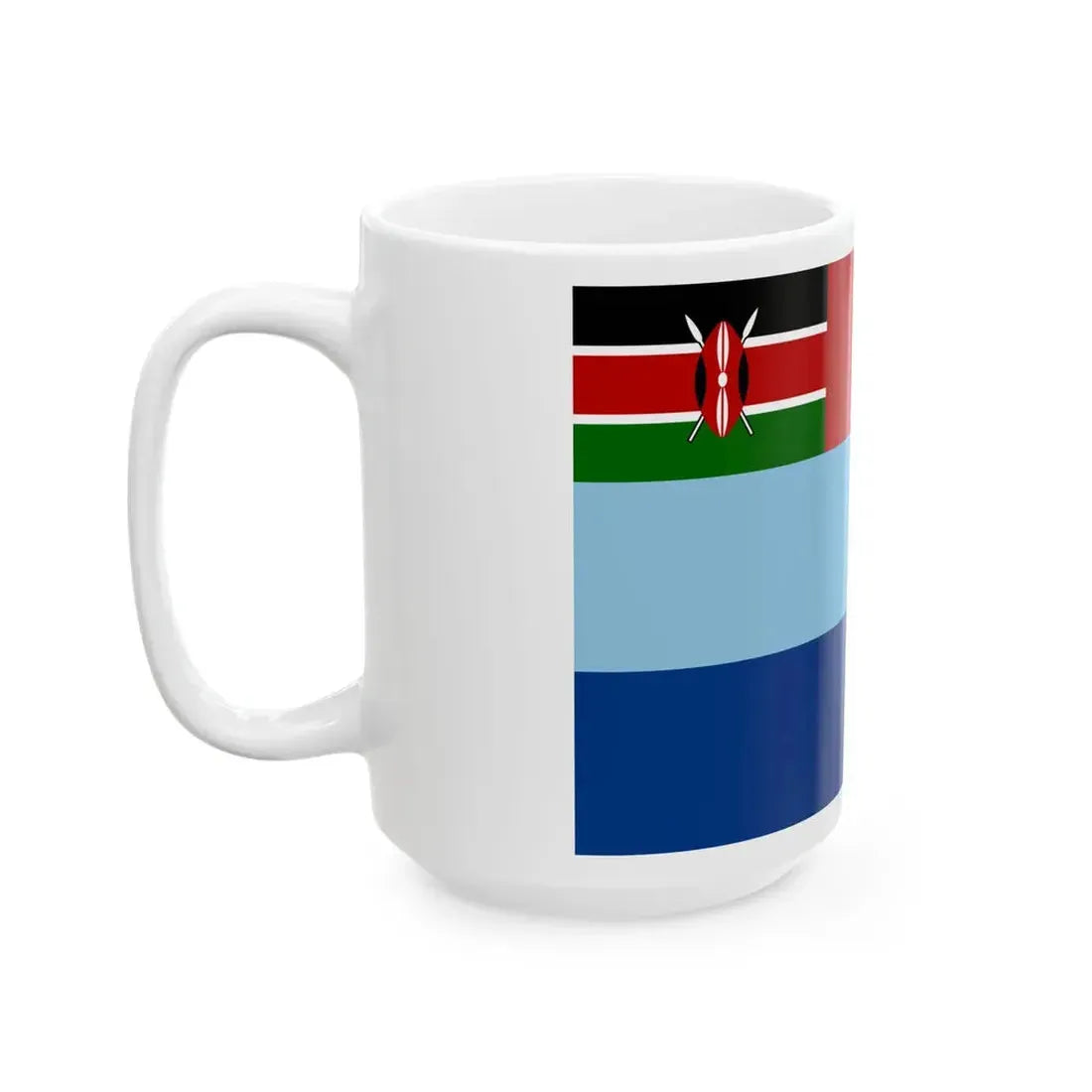 Flag of the Kenya Defence Forces (Kenya) White Coffee Mug - Go Mug Yourself