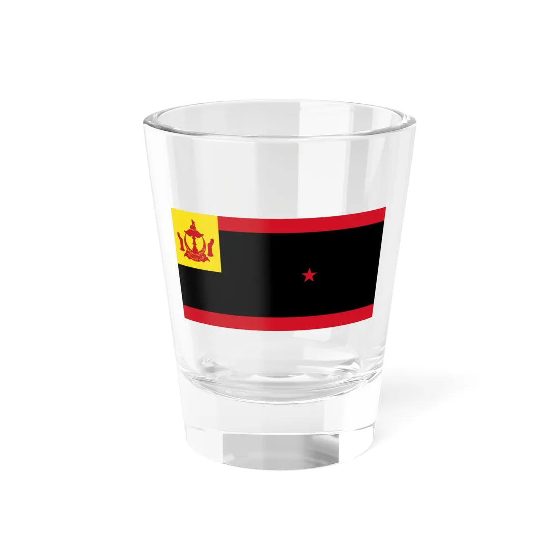 Flag of the Kepala Manteri Darat (Brunei) Shot Glass 1.5oz 1.5oz - Go Mug Yourself