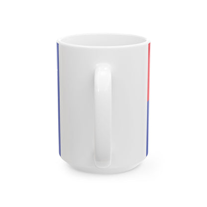 Flag of the Khmer Republic type 2 (Cambodia) White Coffee Mug-Go Mug Yourself