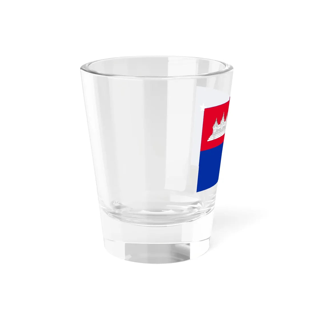 Flag of the Khmer Republic type 3 (Cambodia) Shot Glass 1.5oz - Go Mug Yourself