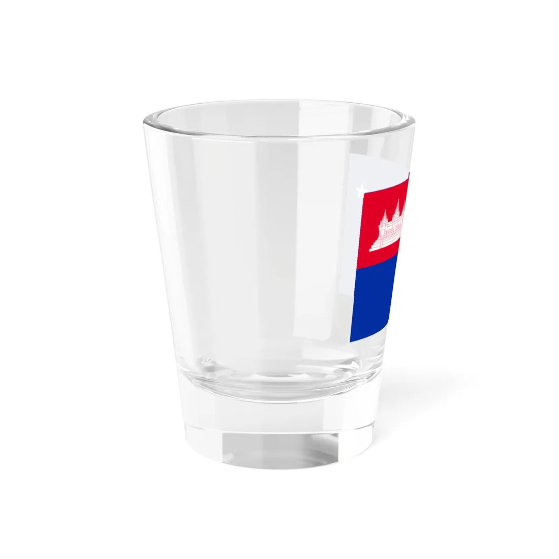 Flag of the Khmer Republic type 4 (Cambodia) Shot Glass 1.5oz - Go Mug Yourself