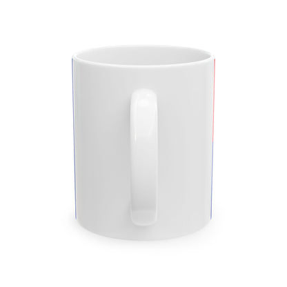 Flag of the Khmer Republic type 4 (Cambodia) White Coffee Mug-Go Mug Yourself