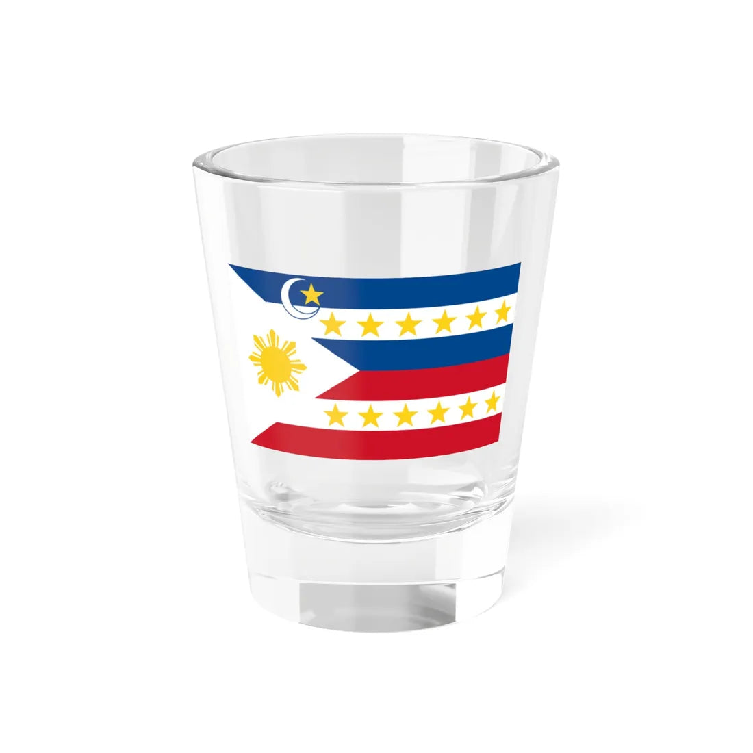 Flag of the Kingdom Filipina Hacienda (Philippines) Shot Glass 1.5oz 1.5oz - Go Mug Yourself