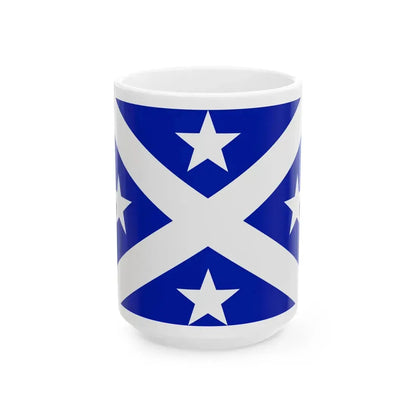 Flag of the Kingdom of Abemama April 1884-June 1884 (Kiribati) White Coffee Mug 15oz - Go Mug Yourself
