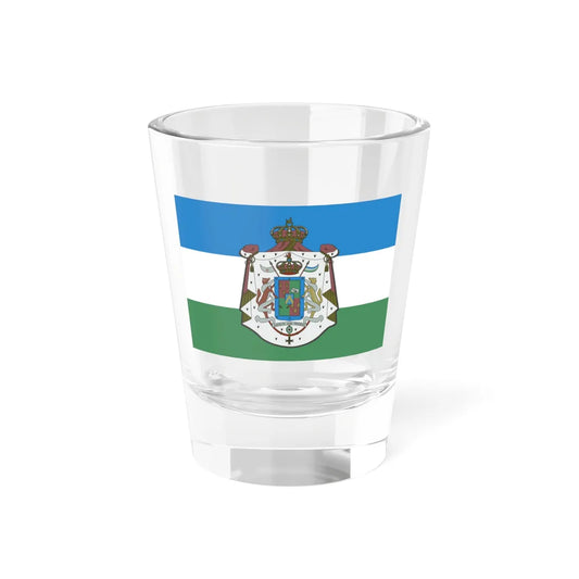 Flag of the Kingdom of Araucanía and Patagonia with coats of arms (Argentina) Shot Glass 1.5oz 1.5oz - Go Mug Yourself