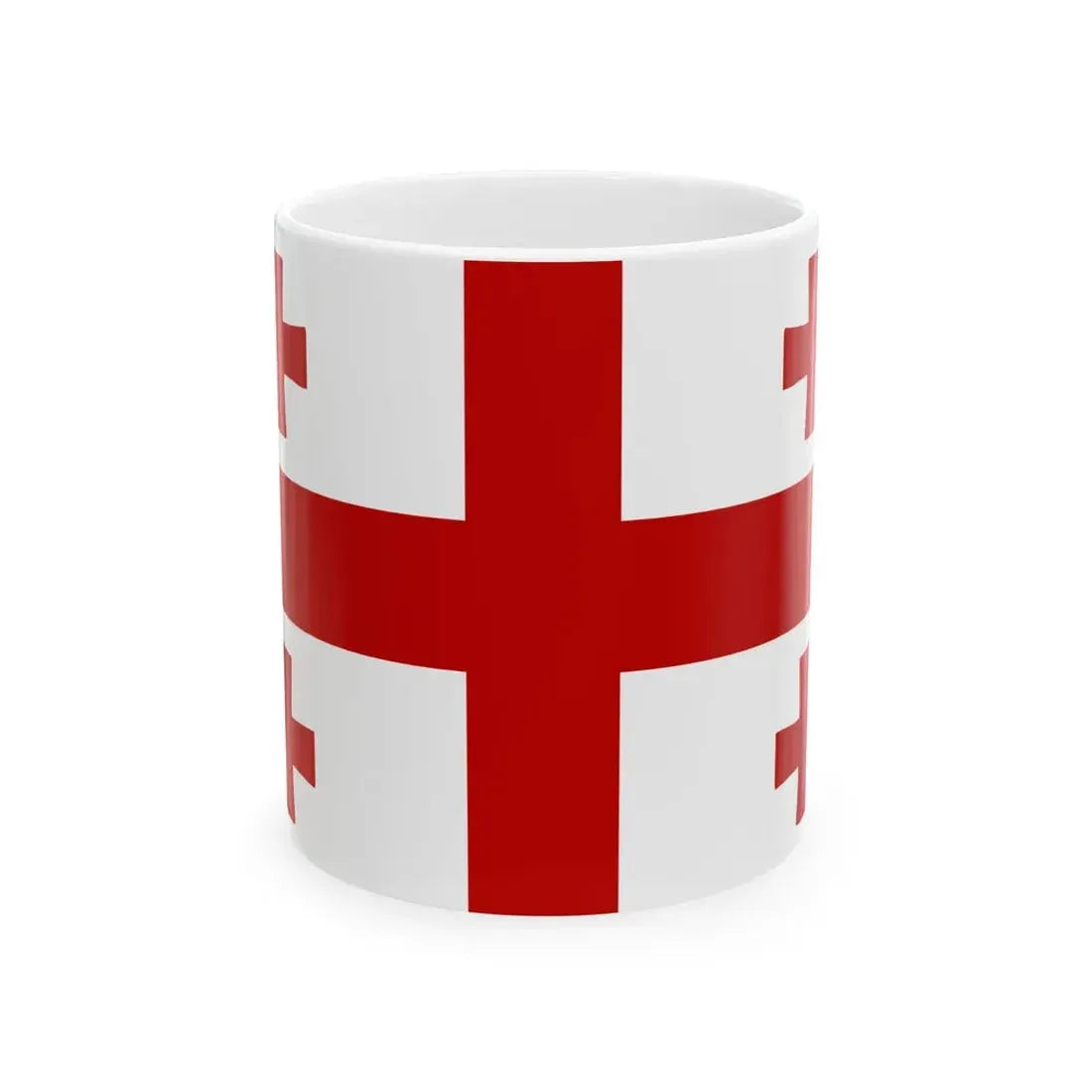 Flag of the Kingdom of Georgia (Georgia) White Coffee Mug 11oz - Go Mug Yourself