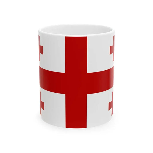 Flag of the Kingdom of Georgia (Georgia) White Coffee Mug 11oz - Go Mug Yourself