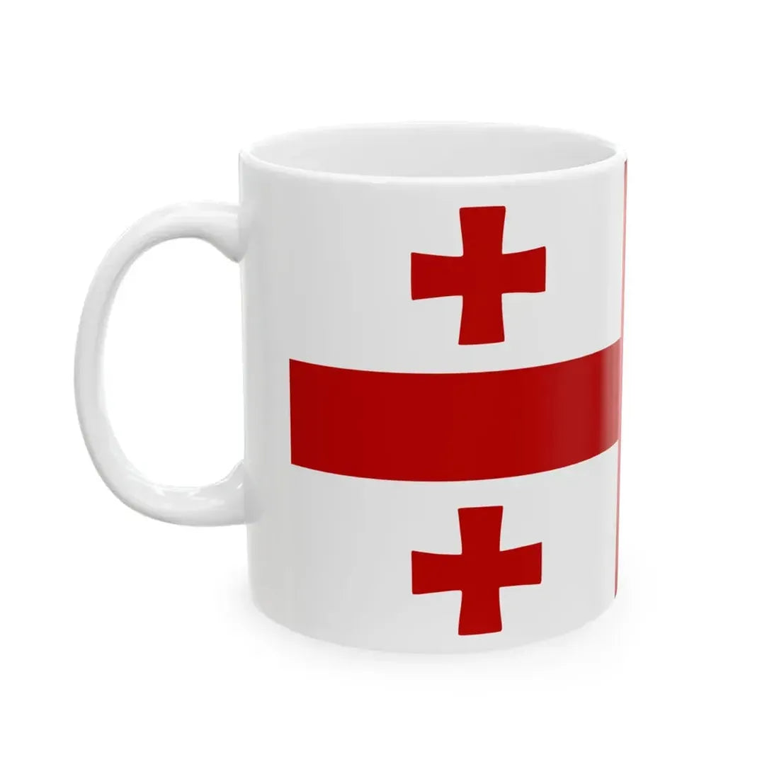 Flag of the Kingdom of Georgia (Georgia) White Coffee Mug - Go Mug Yourself