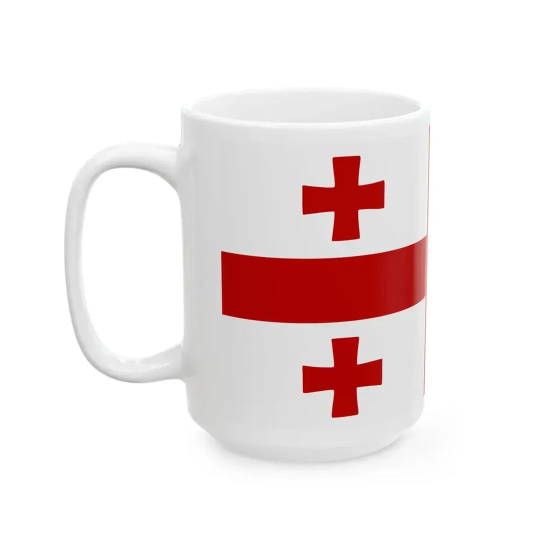 Flag of the Kingdom of Georgia (Georgia) White Coffee Mug - Go Mug Yourself