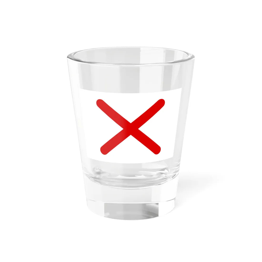 Flag of the Kingdom of Kongo according to Giovanni Cavazzi da Montecuccolo (Angola) Shot Glass 1.5oz 1.5oz - Go Mug Yourself