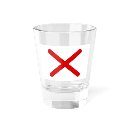 Flag of the Kingdom of Kongo according to Giovanni Cavazzi da Montecuccolo (Angola) Shot Glass 1.5oz 1.5oz - Go Mug Yourself