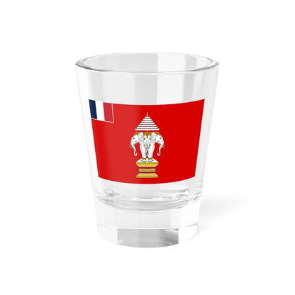 Flag of the Kingdom of Luang Phrabang 1893 - 1946 (France) Shot Glass 1.5oz 1.5oz - Go Mug Yourself