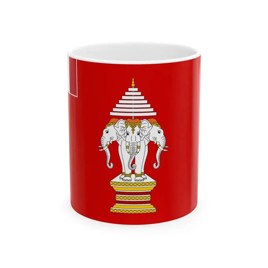 Flag of the Kingdom of Luang Phrabang 1893 - 1946 (France) White Coffee Mug 11oz - Go Mug Yourself
