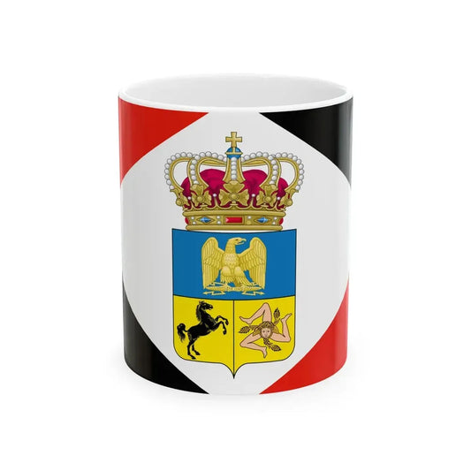 Flag of the Kingdom of Naples 1808 - type 2 (Italy) White Coffee Mug 11oz - Go Mug Yourself
