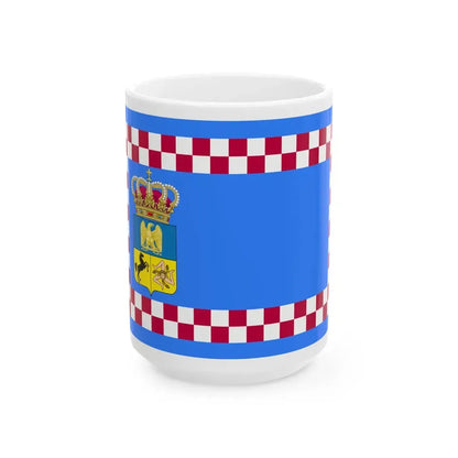 Flag of the Kingdom of Naples 1811 - type 2 (Italy) White Coffee Mug 15oz - Go Mug Yourself